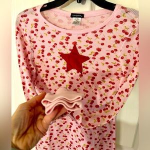 Eyeshadow thermal, pink red cherries star